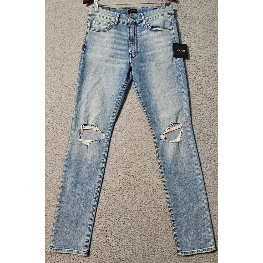 Joes Jeans The Dean Kinetic Jeans Mens 31x34 Blue Slim Tapered Distressed Denim